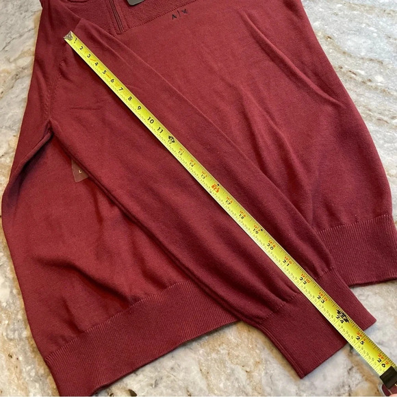 NWT Armani Exchange Cotton Burgundy Pullover Sweater Men’s Large - Picture 7 of 9